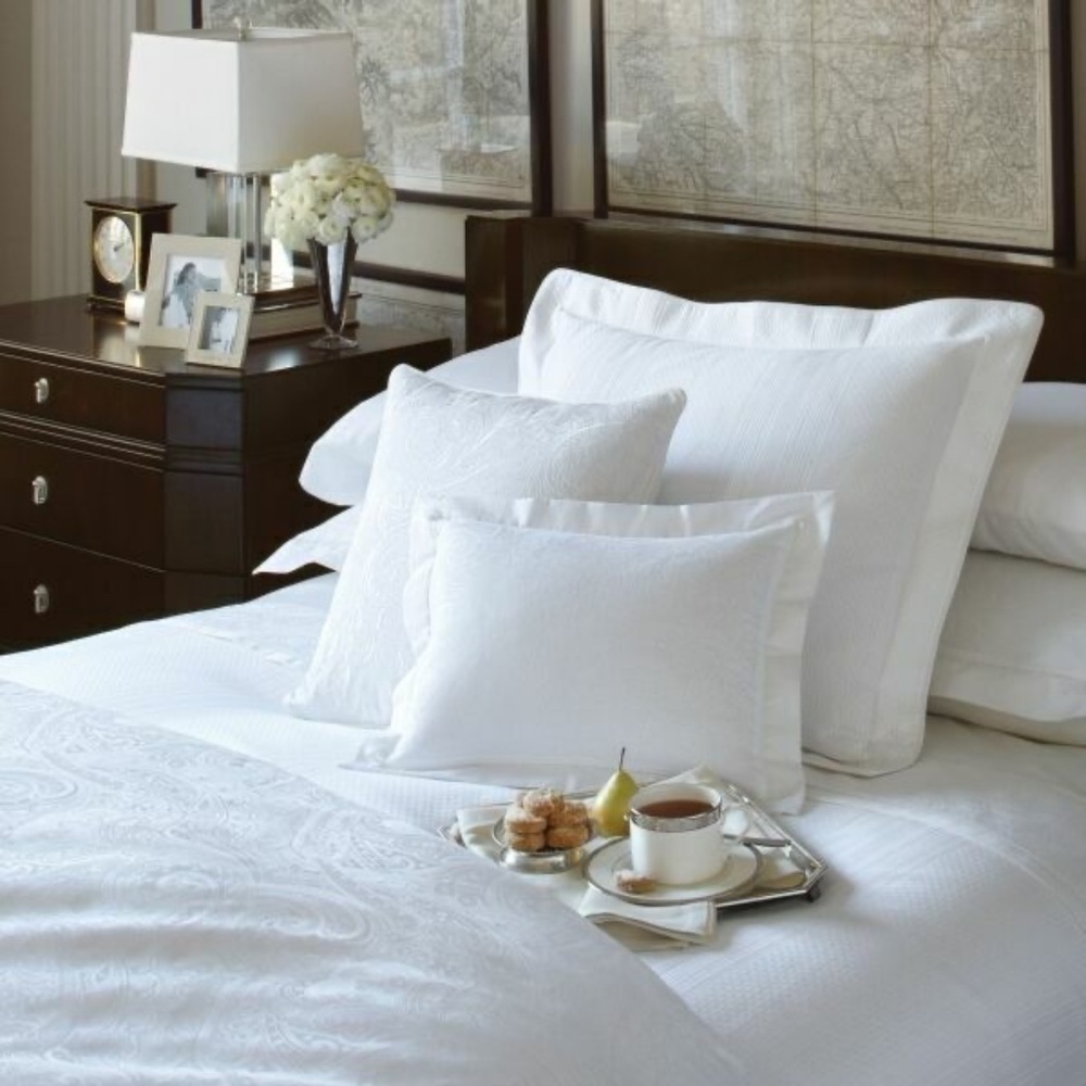 One Ralph Lauren Standard Sham Solid White Color